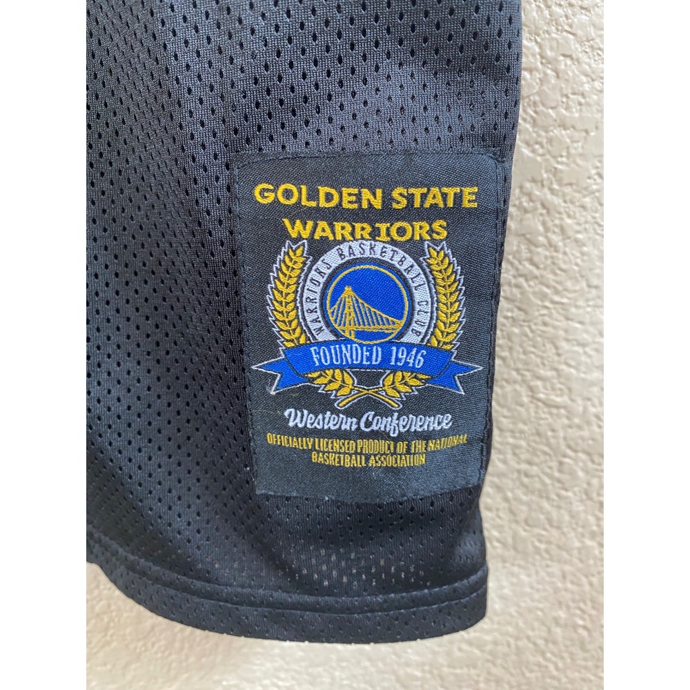 NBA Golden State Warriors Basketball‎ Jersey Mens Large Black Yellow Mesh UNK - Picture 6 of 8